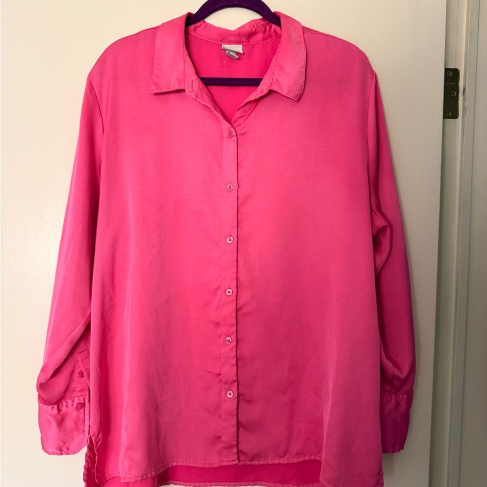 a new day Bright Pink Button-Down Shirt